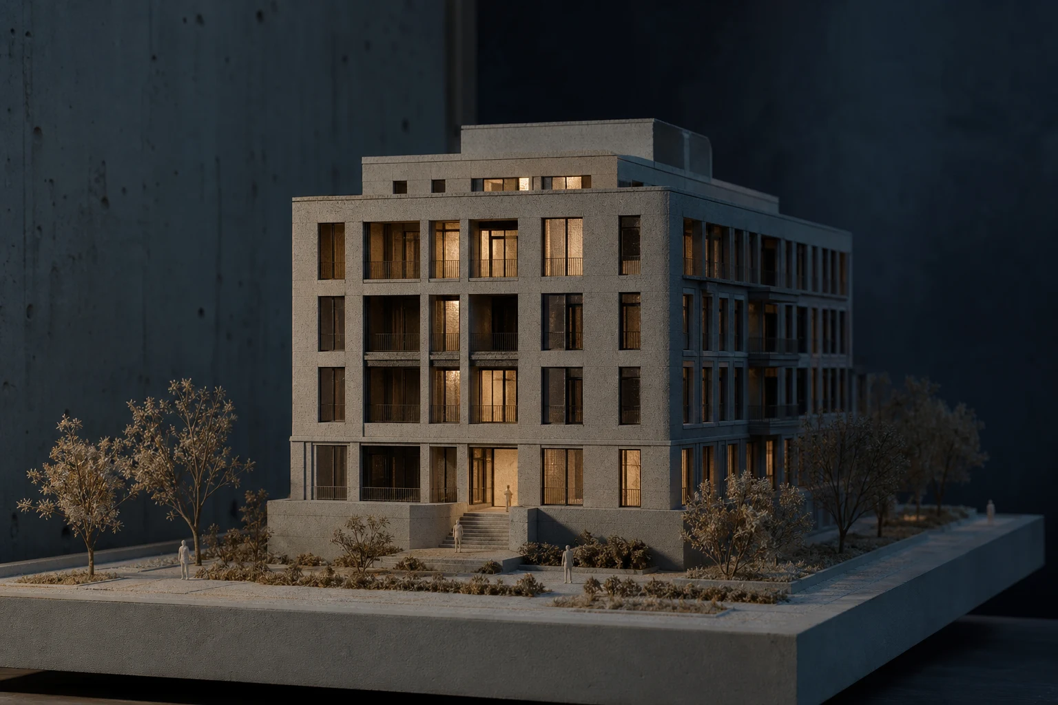 Conceptual architectural artefact illustrating built reality