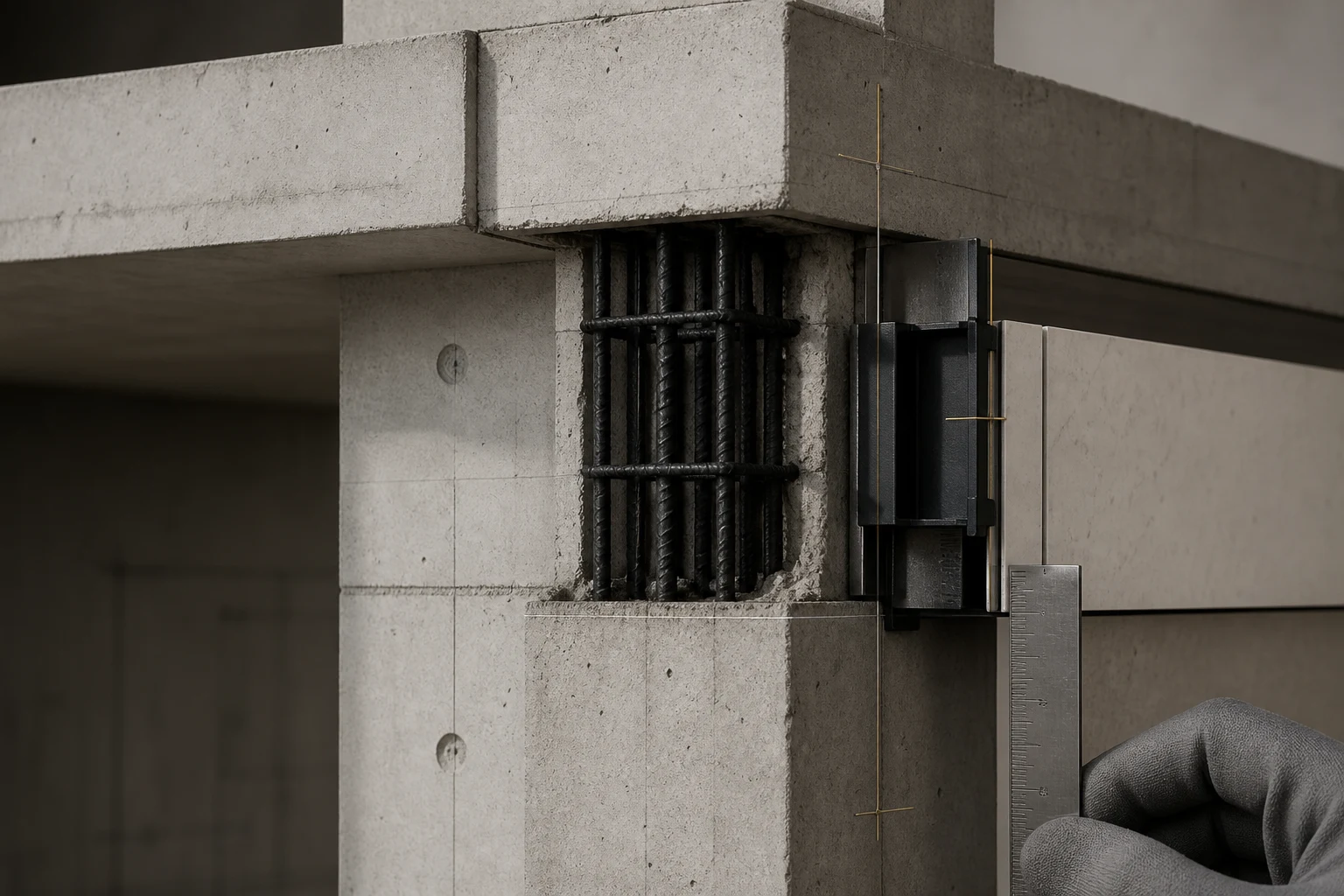 Conceptual architectural artefact illustrating site supervision